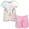 thumbnail image 1 of Disney Minnie Mouse Toddler Girls T-Shirt and French Terry Shorts Outfit Set, 1 of 5