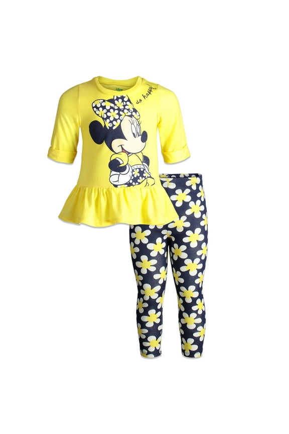 Minnie Mouse Toddler Girls T-Shirt and Leggings Outfit Set Infant to Big Kid