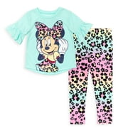 Disney Minnie Mouse Toddler Girls T-Shirt and Leggings Outfit Set Infant to Big Kid