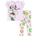 thumbnail image 1 of Disney Minnie Mouse Toddler Girls T-Shirt and Leggings Outfit Set Purple / Multicolor 4T, 1 of 5