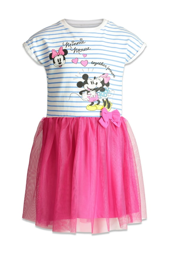 Minnie Mouse Toddler Girls Tulle Dress Blue / Pink 4T