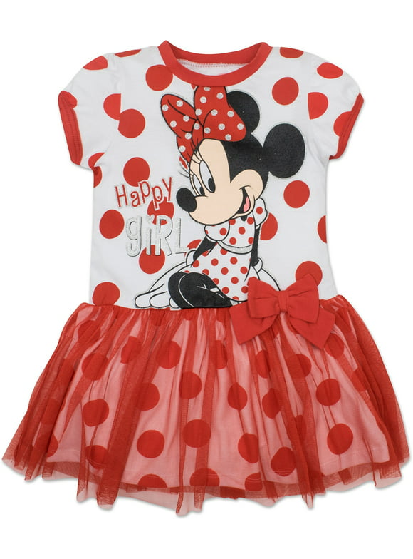 Disney Minnie Mouse Toddler Girls Tulle Dress Toddler to Big Kid