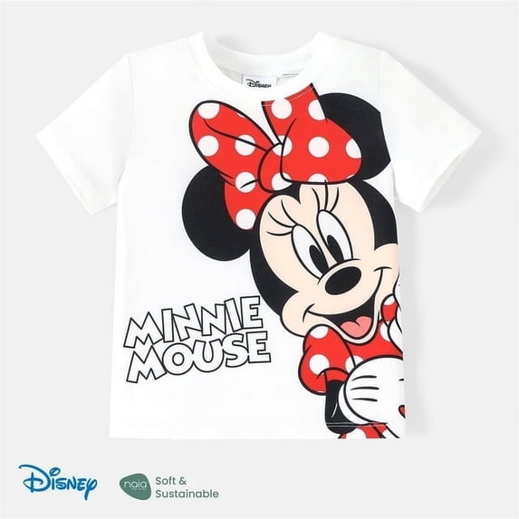 Disney Minnie Mouse Toddler/Kid Girl/Boy Character & Letter Print Naia™ Short Sleeve T-Shirts