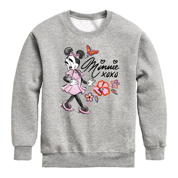 Disney - Minnie Mouse - Toddler & Youth Crewneck Fleece Sweatshirt