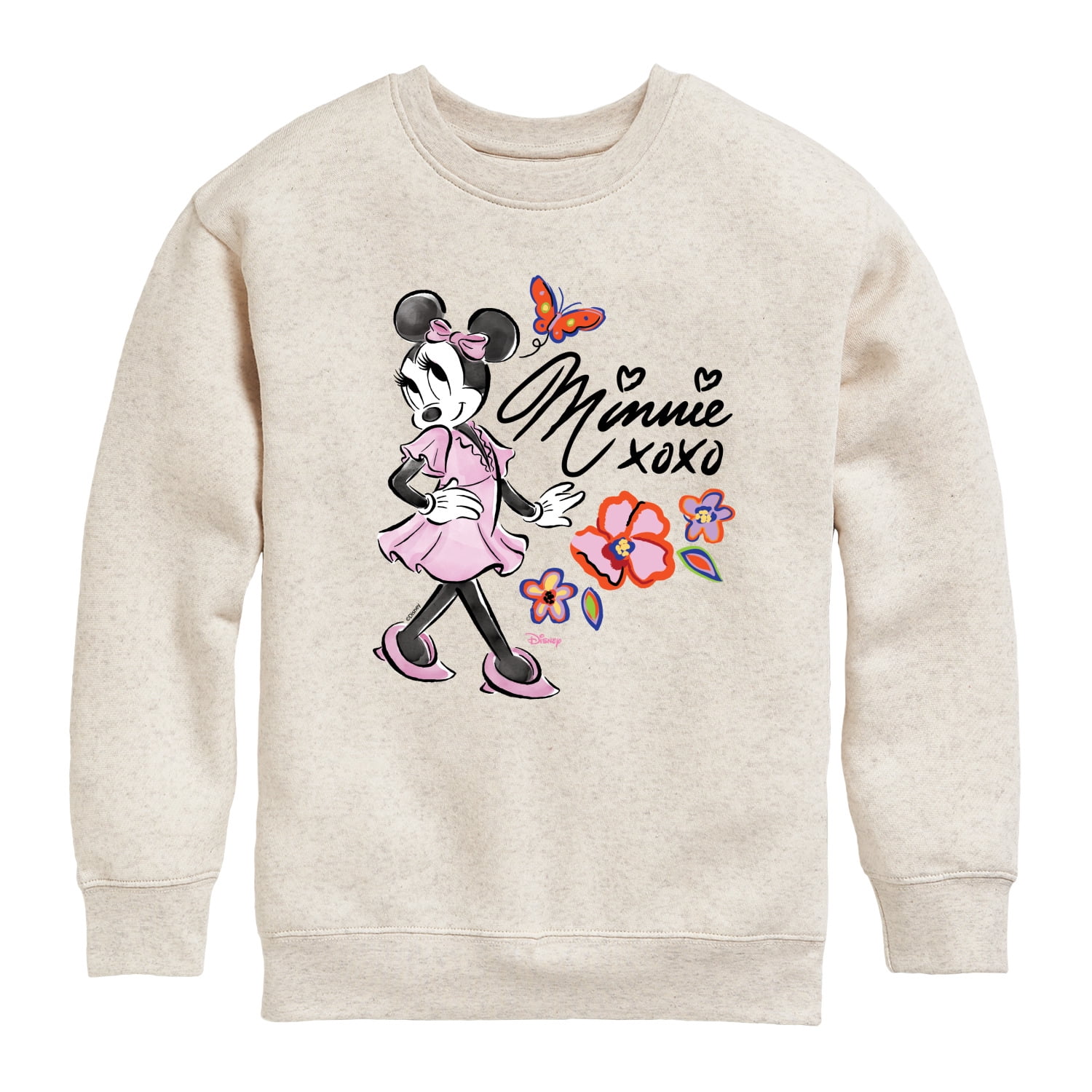 Disney - Minnie Mouse Graphic Long Sleeve Fleece Sweatshirt