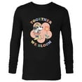 thumbnail image 1 of Disney Minnie Mouse Together We Bloom Springtime Flower - Long Sleeve T-Shirt for Men - Customized-Black, 1 of 5