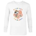 thumbnail image 1 of Disney Minnie Mouse Together We Bloom Springtime Flower - Long Sleeve T-Shirt for Men - Customized-White, 1 of 5