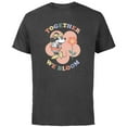 thumbnail image 1 of Disney Minnie Mouse Together We Bloom Springtime Flower - Short Sleeve Cotton T-Shirt for Adults - Customized-Charcoal, 1 of 5