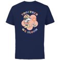 thumbnail image 1 of Disney Minnie Mouse Together We Bloom Springtime Flower - Short Sleeve Cotton T-Shirt for Adults - Customized-Navy, 1 of 5