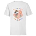 thumbnail image 1 of Disney Minnie Mouse Together We Bloom Springtime Flower - Short Sleeve T-Shirt for Kids - Customized-White, 1 of 5