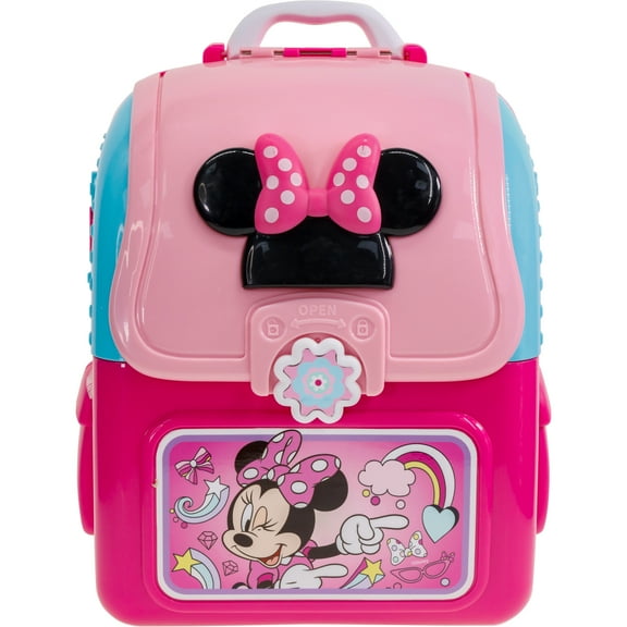 Disney Minnie Mouse - Townley Girl Cosmetic Backpack Vanity Makeup Set, Toy and Gift for Girls, Ages 3+