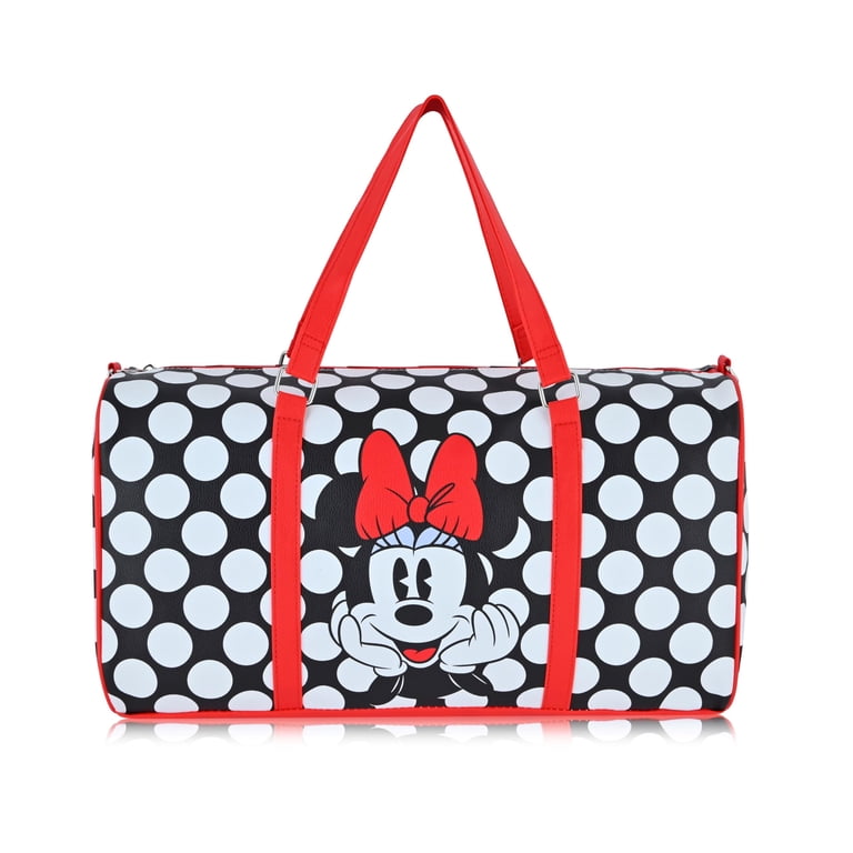 Disney Minnie Mouse Travel Bag, Mini 16 Inch Leather Duffle