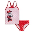 thumbnail image 1 of Disney Minnie Mouse UPF 50+ Racerback Tankini Top and Bikini Bottom Swim Set Polka Dots Toddler to Big Kid, 1 of 5