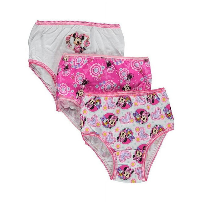 Disney Minnie Mouse Toddler Girls' 3 Pack Underwear Panties