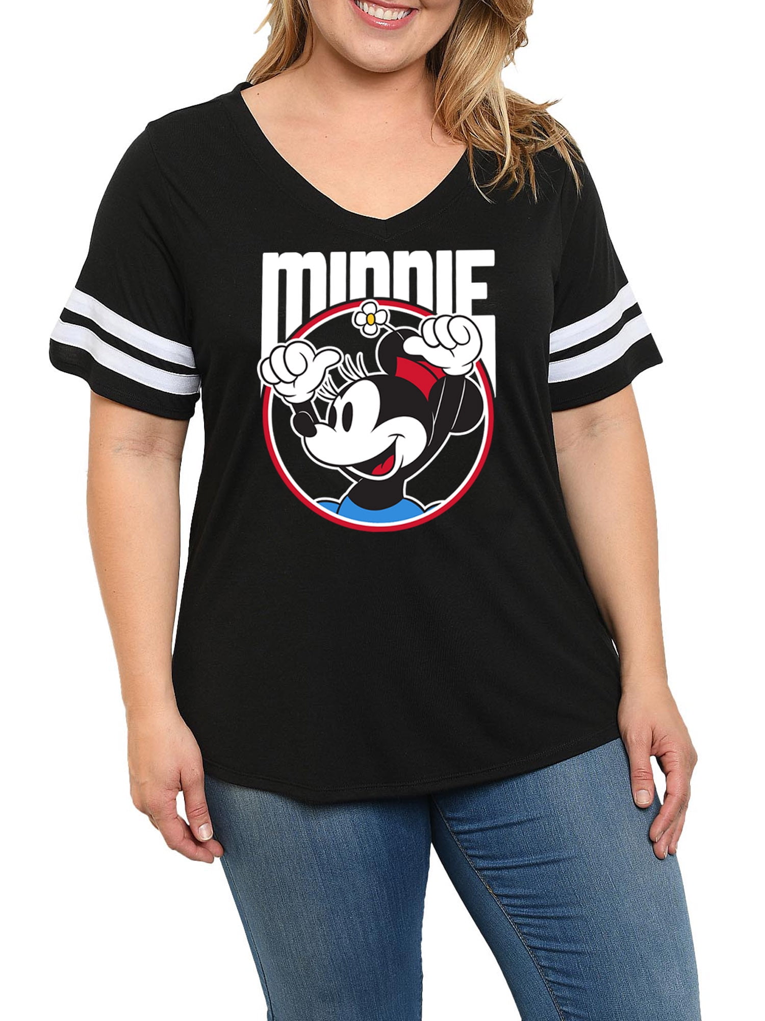 Minnie Mouse Fleece Jogger Pants Womens Plus Size Disney Elastic Cuff Black  