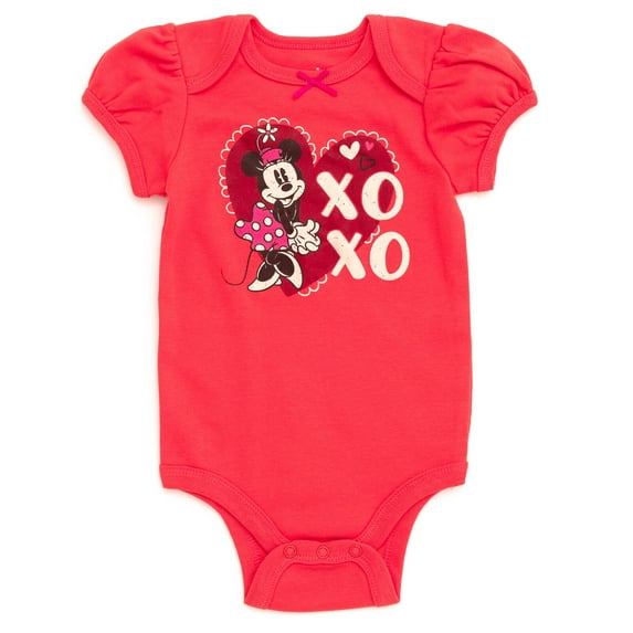 Disney Minnie Mouse Valentines Day Bodysuit Newborn to Infant