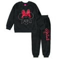 thumbnail image 1 of Disney Minnie Mouse Velour Drop Shoulder Sweatshirt and Jogger Pants Outfit Set Toddler to Big Kid, 1 of 5