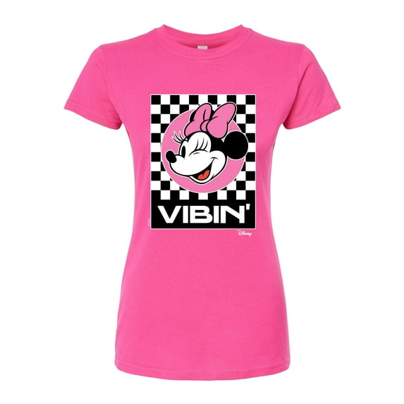 Disney - Minnie Mouse - Vibin' - Juniors Fitted Graphic T-Shirt