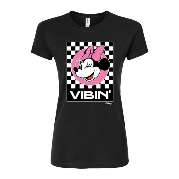 Disney - Minnie Mouse - Vibin' - Juniors Fitted Graphic T-Shirt