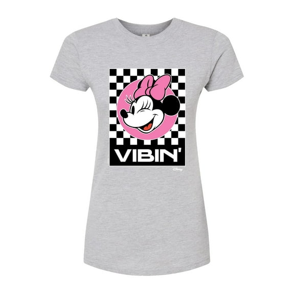Disney - Minnie Mouse - Vibin' - Juniors Fitted Graphic T-Shirt