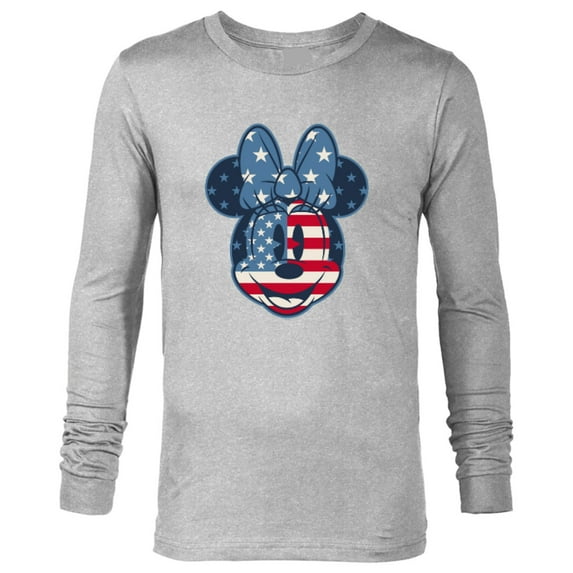 Disney Minnie Mouse Vintage Americana Fourth of July - Long Sleeve T-Shirt for Men - Customized-Athletic Heather
