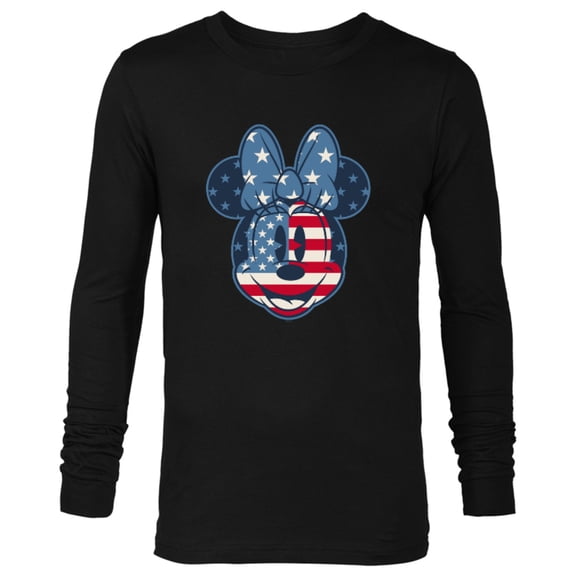 Disney Minnie Mouse Vintage Americana Fourth of July - Long Sleeve T-Shirt for Men - Customized-Black