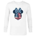thumbnail image 1 of Disney Minnie Mouse Vintage Americana Fourth of July - Long Sleeve T-Shirt for Men - Customized-White, 1 of 5