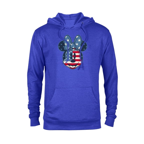Disney Minnie Mouse Vintage Americana Fourth of July - Pullover Hoodie for Adults - Customized-Royal