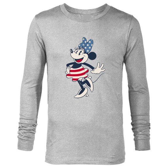 Disney Minnie Mouse Vintage Americana - Long Sleeve T-Shirt for Men - Customized-Athletic Heather