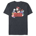 thumbnail image 1 of Disney Minnie Mouse Watering Flowers Botanical Garden Spring - Short Sleeve Blended T-Shirt for Adults - Customized-Navy Heather, 1 of 5