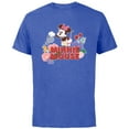 thumbnail image 1 of Disney Minnie Mouse Watering Flowers Botanical Garden Spring - Short Sleeve Cotton T-Shirt for Adults - Customized-Royal Heather, 1 of 5