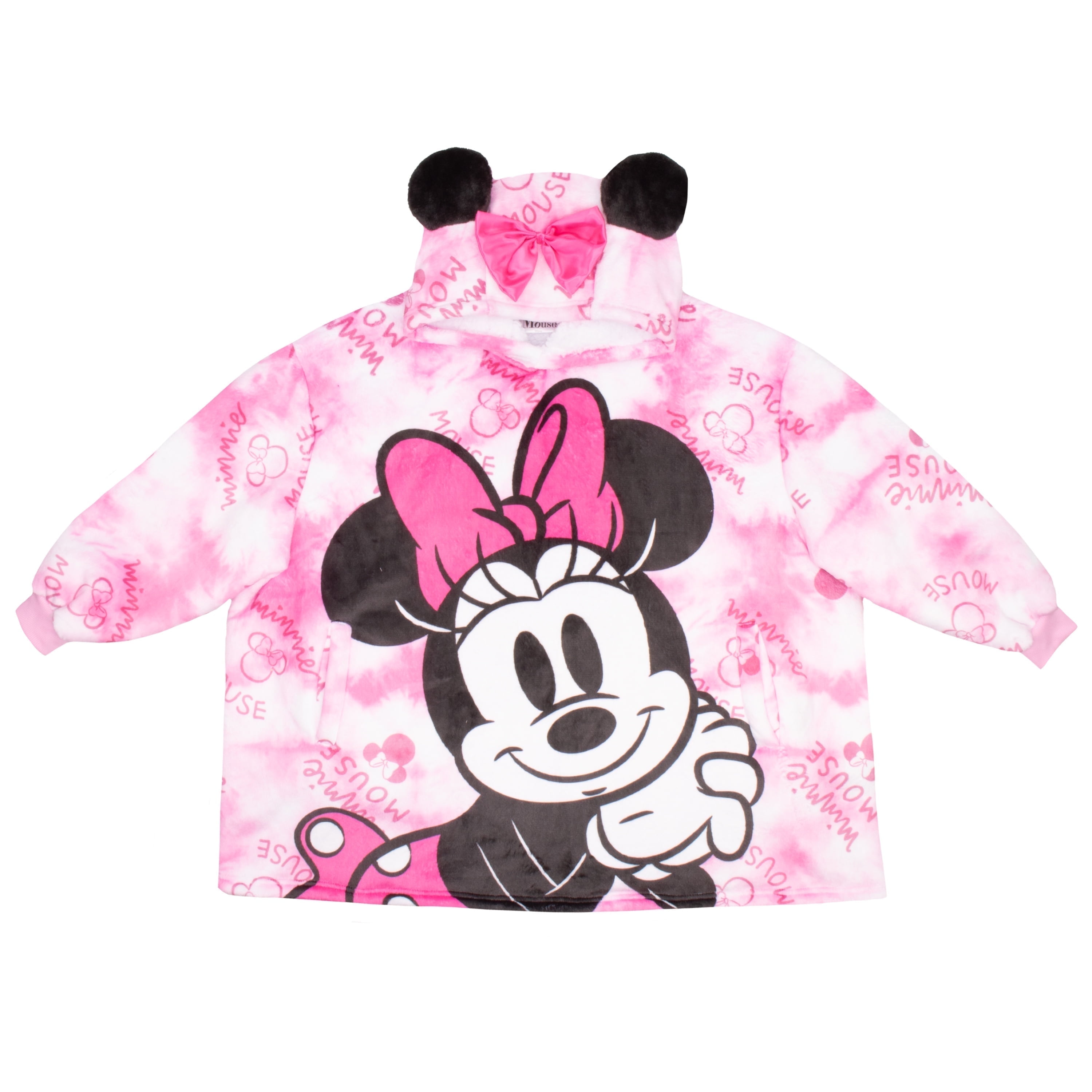 Disney Girls Minnie Mouse WAYY BIG Oversized Hoodie Blanket (One Size)