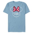 thumbnail image 1 of Disney Minnie Mouse Wife Head Icon Magic Family Trip- Short Sleeve Blended T-Shirt for Adults - Customized-Ocean Blue, 1 of 5