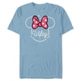 thumbnail image 1 of Disney Minnie Mouse Wifey Head Icon Magic Family Trip- Short Sleeve Blended T-Shirt for Adults - Customized-Ocean Blue, 1 of 5