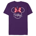 thumbnail image 1 of Disney Minnie Mouse Wifey Head Icon Magic Family Trip- Short Sleeve Blended T-Shirt for Adults - Customized-Purple, 1 of 5
