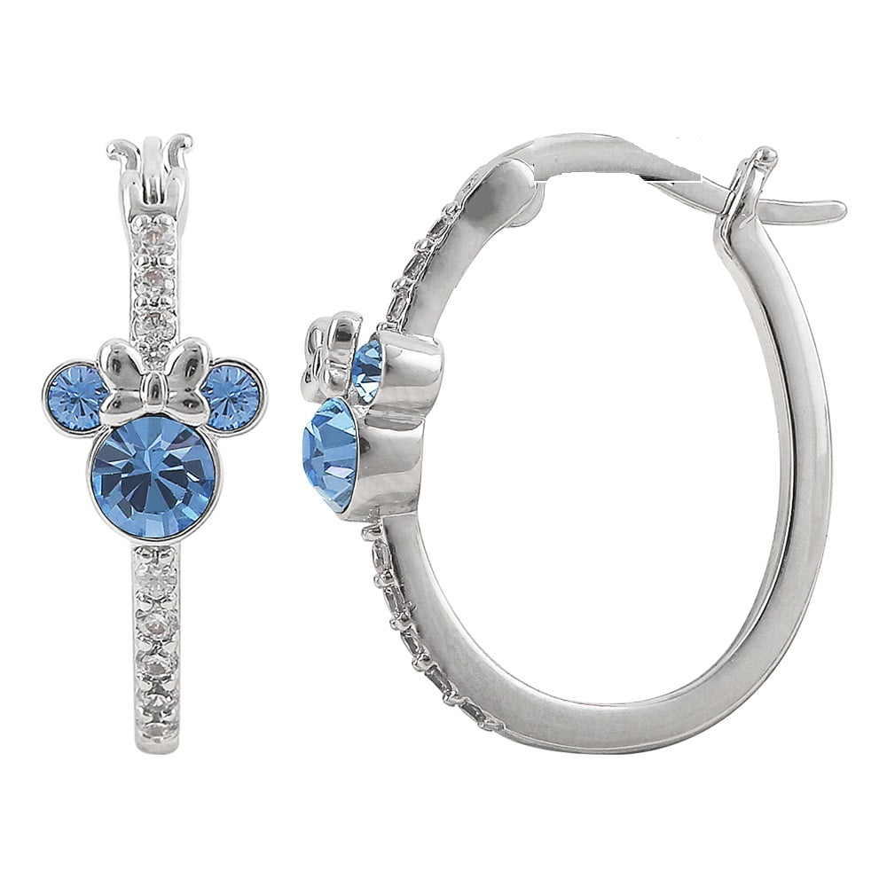 Mickey mouse birthstone hoop earrings sale