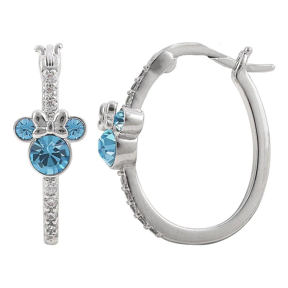 Mickey mouse birthstone shop hoop earrings