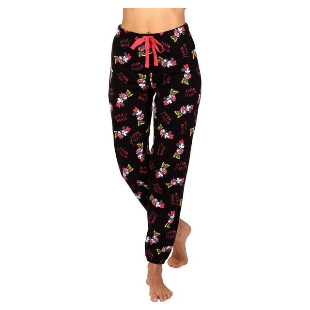 Disney Minnie Mouse Womens Cotton Pajama Pants, Sleepwear Bottoms, Classic Minnie, Size: M