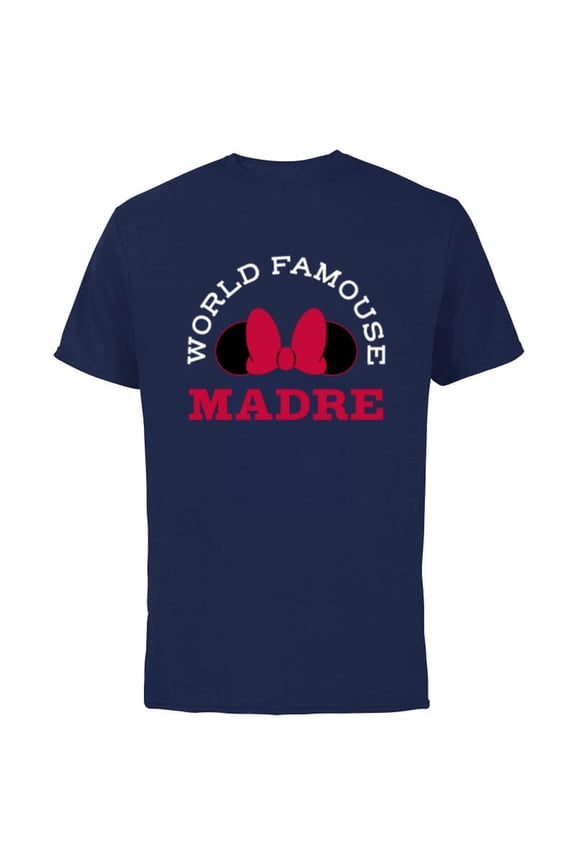 Minnie Mouse World Famouse Madre Mother’s Day - Short Sleeve Cotton T-Shirt for Adults - Customized-Navy