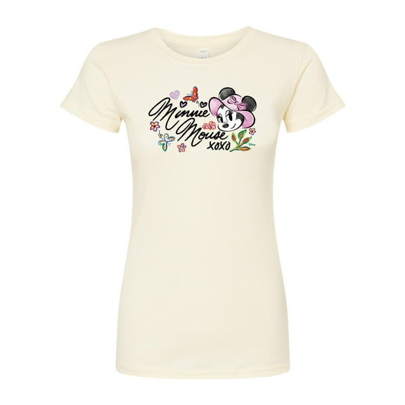Disney - Minnie Mouse Xoxo - Juniors Fitted Graphic T-Shirt