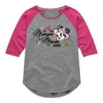 thumbnail image 1 of Disney - Minnie Mouse Xoxo - Toddler & Youth Girls Raglan Graphic T-Shirt, 1 of 4
