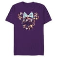 thumbnail image 1 of Disney Minnie Mouse Younger Sister Flowers Japanese Family- Short Sleeve Blended T-Shirt for Adults - Customized-Purple, 1 of 5