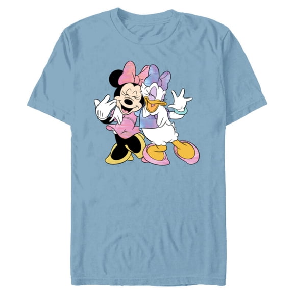 Disney Minnie Mouse and Daisy Duck Best Friends - Short Sleeve Blended T-Shirt for Adults -Customized-Ocean Blue
