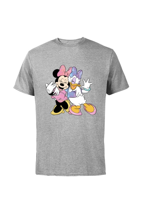 Minnie Mouse and Daisy Duck Best Friends - Short Sleeve Cotton T-Shirt for Adults -Customized-Athletic Heather