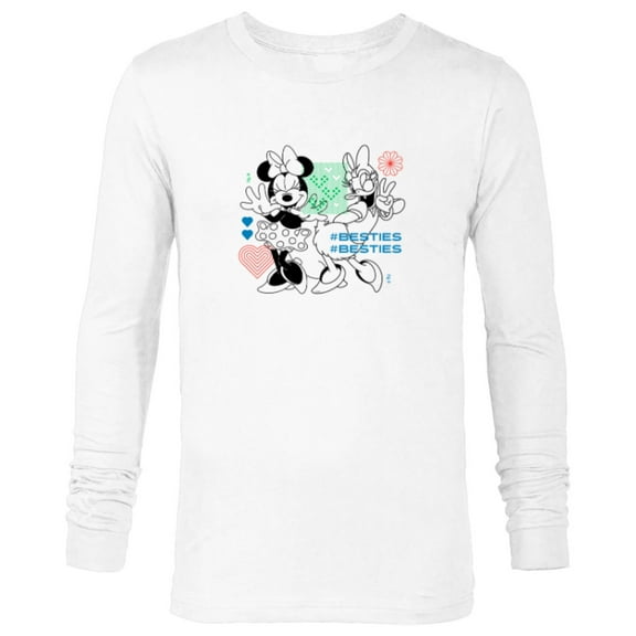 Disney Minnie Mouse and Daisy Duck #Besties - Long Sleeve T-Shirt for Men - Customized-White