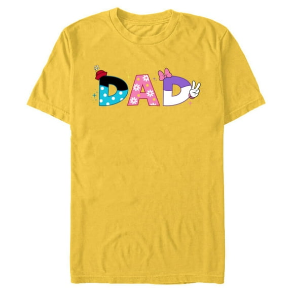 Disney Minnie Mouse and Daisy Duck Dad Father’s Day Birthday - Short Sleeve Blended T-Shirt for Adults - Customized-Yellow