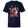 thumbnail image 1 of Disney Minnie Mouse and Daisy Duck Gal Pal Cute Retro - Short Sleeve T-Shirt for Kids - Customized-Navy, 1 of 5