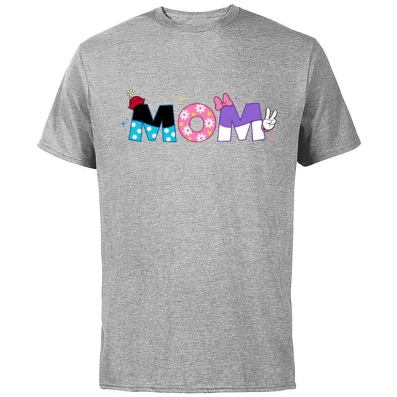 Disney Minnie Mouse and Daisy Duck Mom Mother’s Day Birthday - Short Sleeve Cotton T-Shirt for Adults - Customized-Athletic Heather