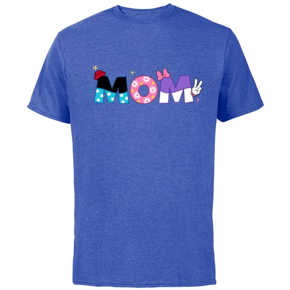 Disney Minnie Mouse and Daisy Duck Mom Mother’s Day Birthday - Short Sleeve Cotton T-Shirt for Adults - Customized-Royal Heather