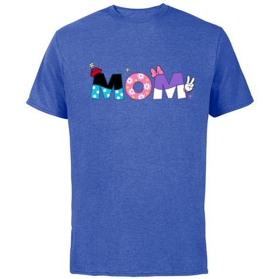 Disney Minnie Mouse and Daisy Duck Mom Mother’s Day Birthday - Short Sleeve Cotton T-Shirt for Adults - Customized-Royal Heather